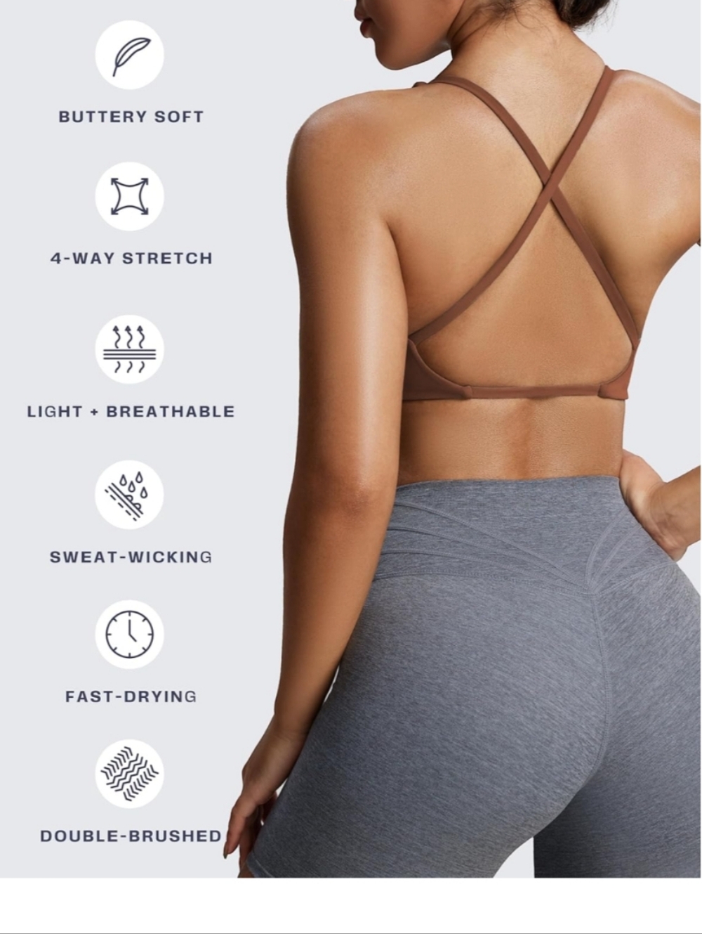 Aoxjox Womens Sienna BraSports Bra Small New - Picture 4 of 10
